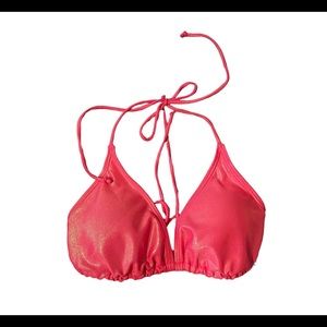 Shiny Pink Shein Bikini Top